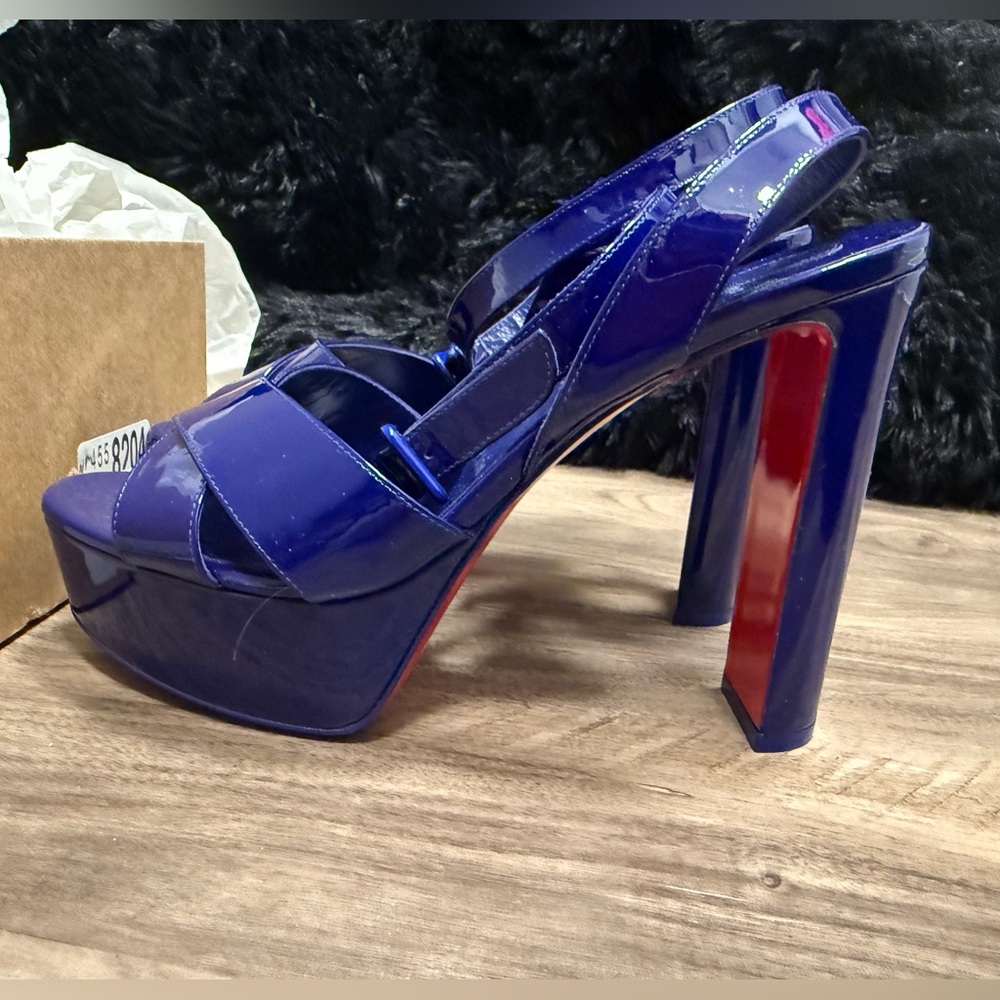 Christian Louboutin Vibrant Blue Platform Sandals